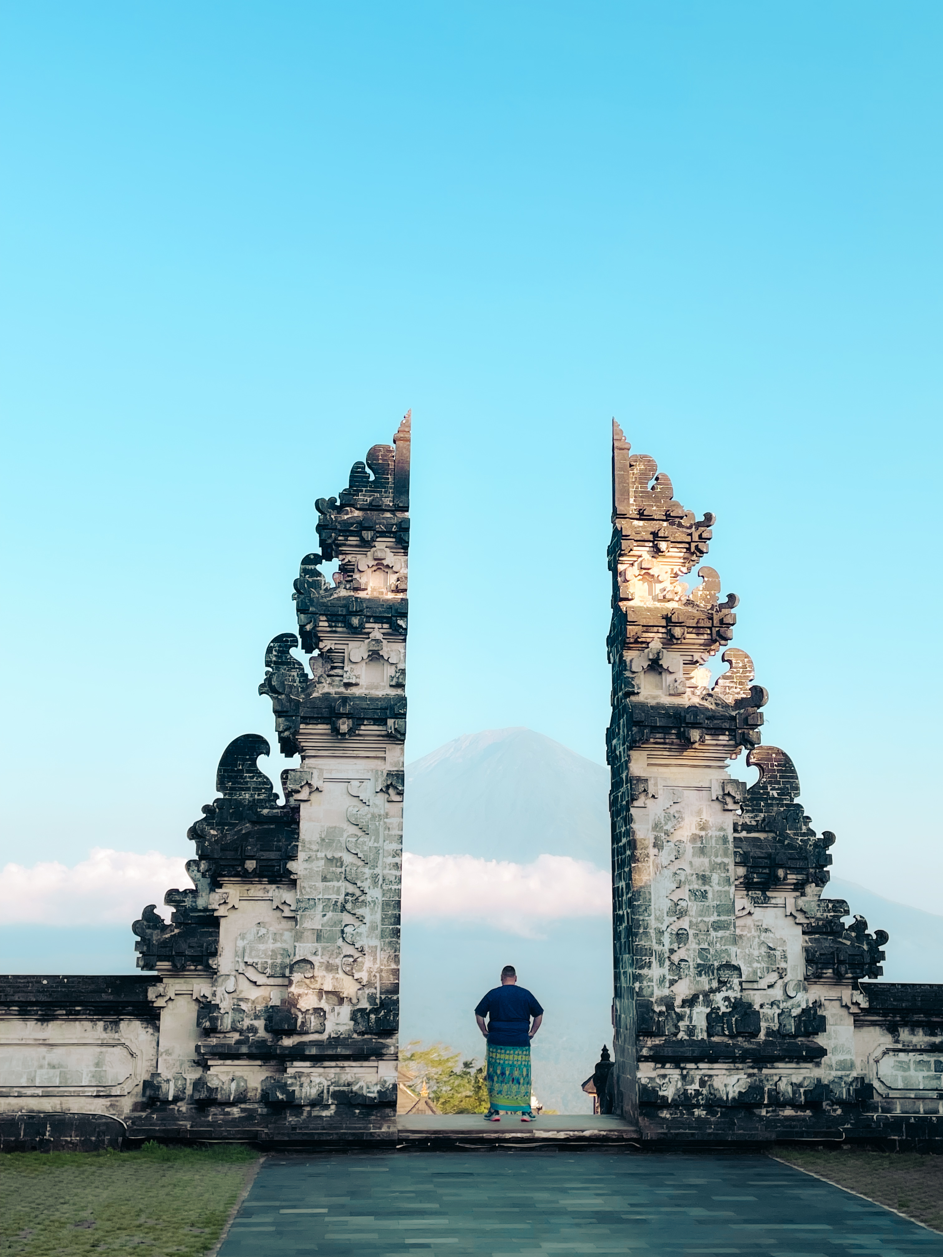 Lempuyang Temple Gates of Heaven with Mount Agung in East Bali